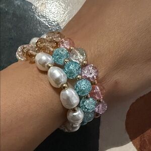 Elegant Multicolor Beaded Bracelet Set
